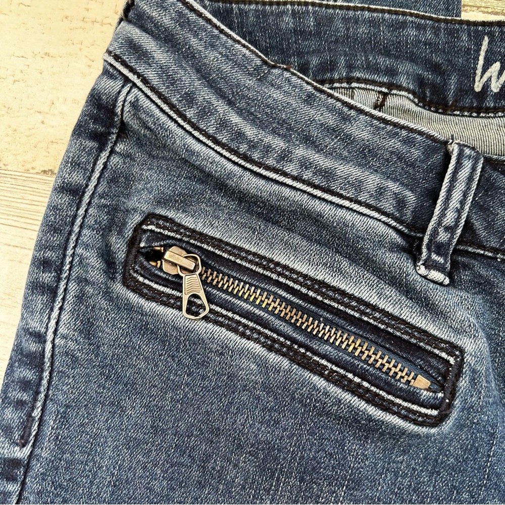 WE THE FREE Blue Denim Ankle Zip Skinny Jeans 30 - Picture 7 of 11